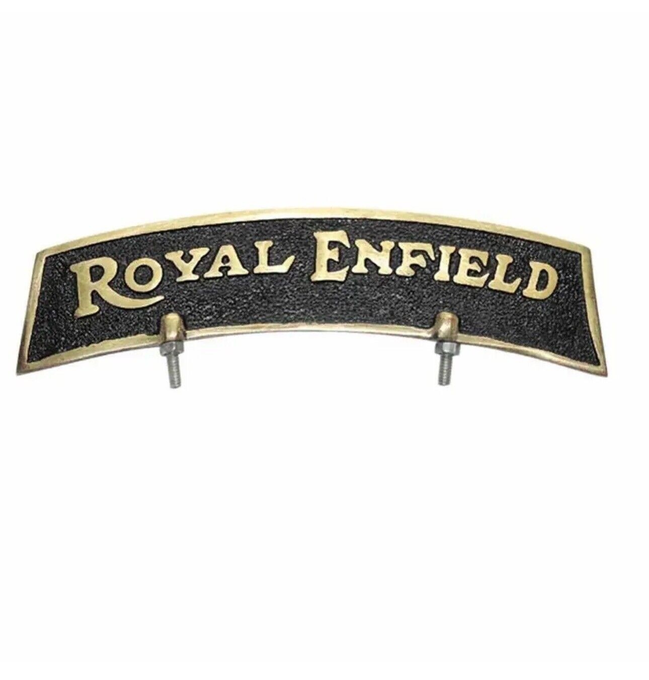 Rich Vintage Look Brass Front Fender Plate  black Col Royal Enfield  US
