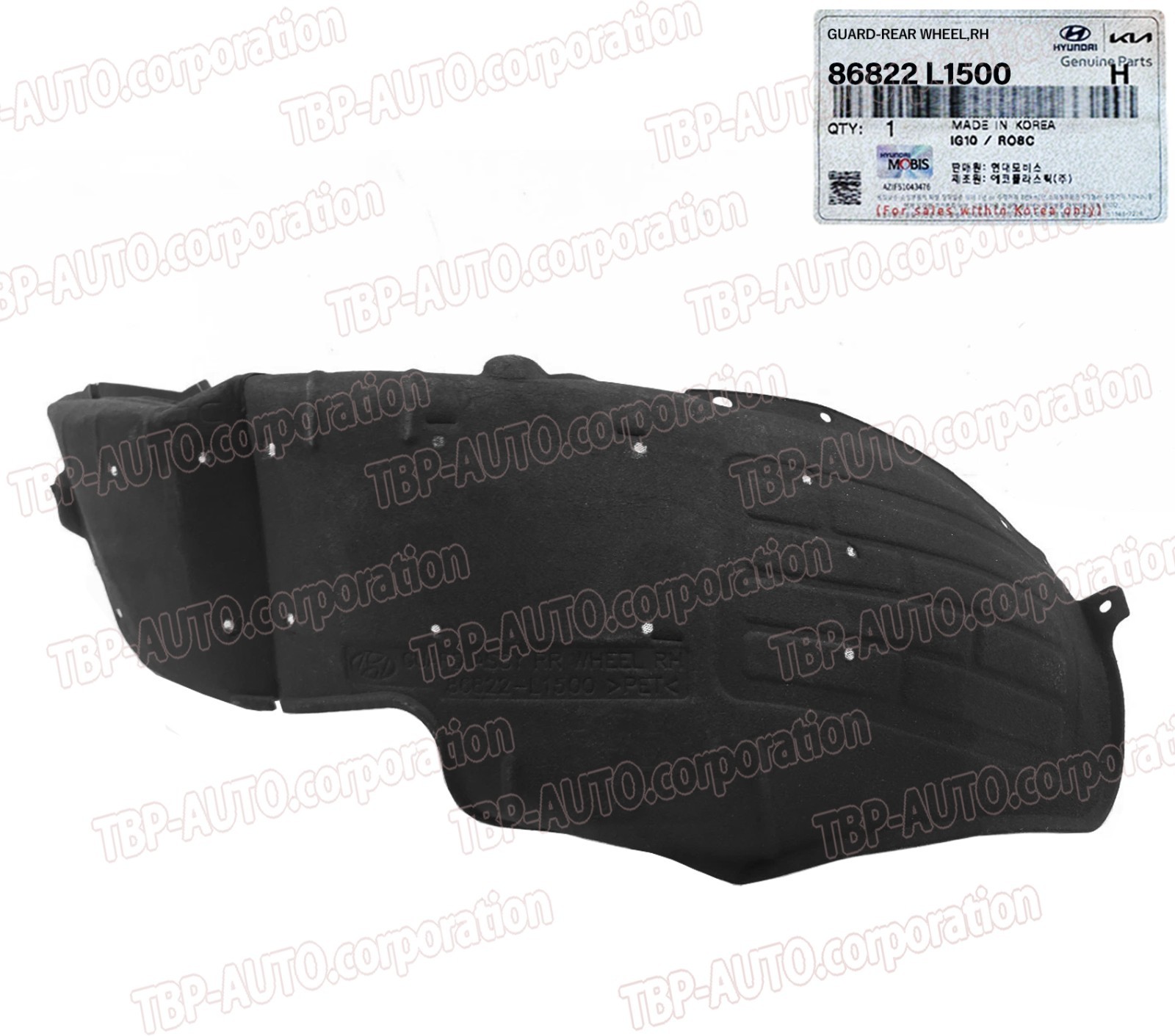 OEM ® REAR Fender Splash Shield RIGHT PASSEN 2024-2026 Hyundai Sonata 86822L1500 OEM ® REAR Fender Splash Shield RIGHT PASSEN 2024-2026 Hyundai Sonata 86822L1500