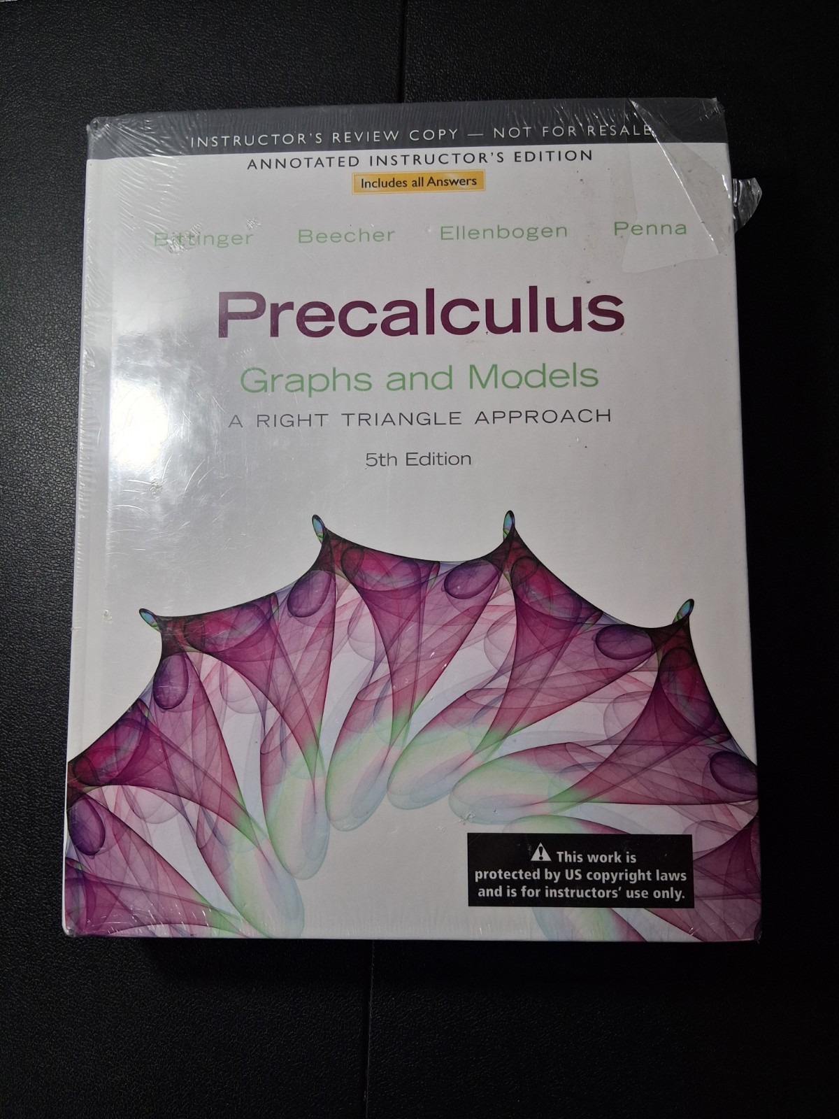Annotated Instructor\'s Edition Precalculus: Graphs and Models Right Triangle NEW