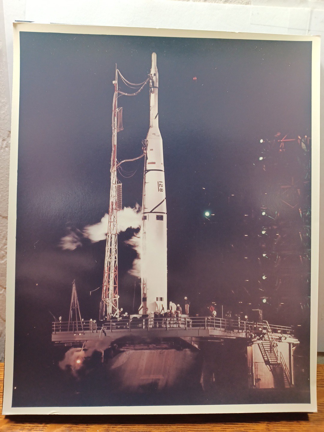 ORG Douglas Aircraft NASA Color Photo Thor-Able Rocket on Launch Pad RRP 871