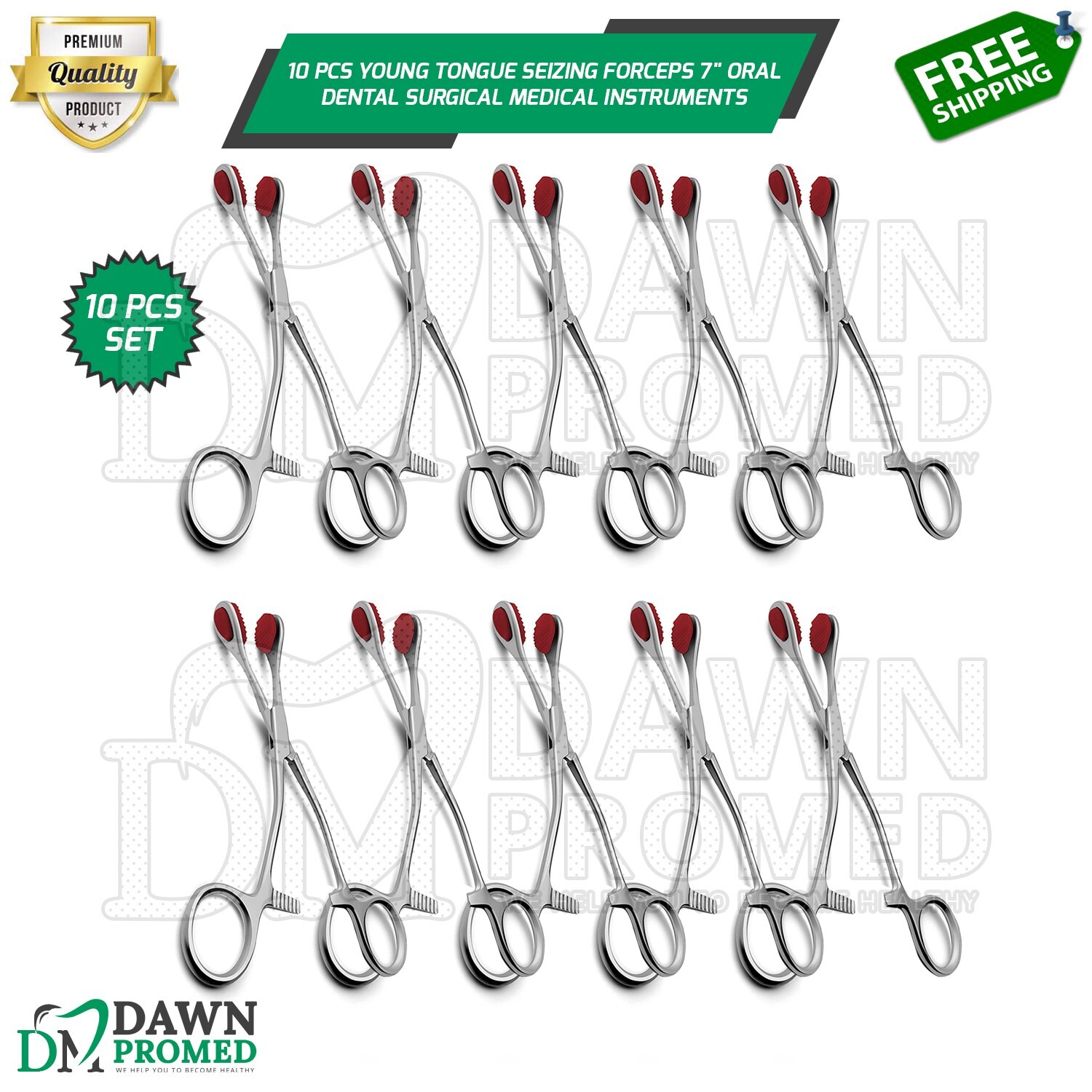 10 Pcs Young Tongue Seizing Forceps 7\