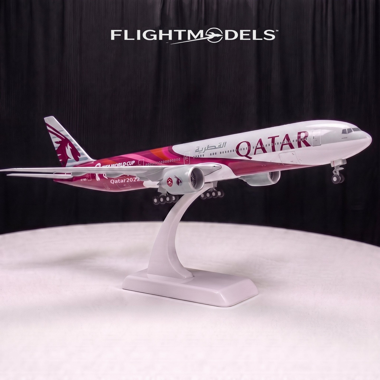 Boeing 777 FIFA WORLD CUP 22 Qatar Airways Diecast Model Plane 47cm