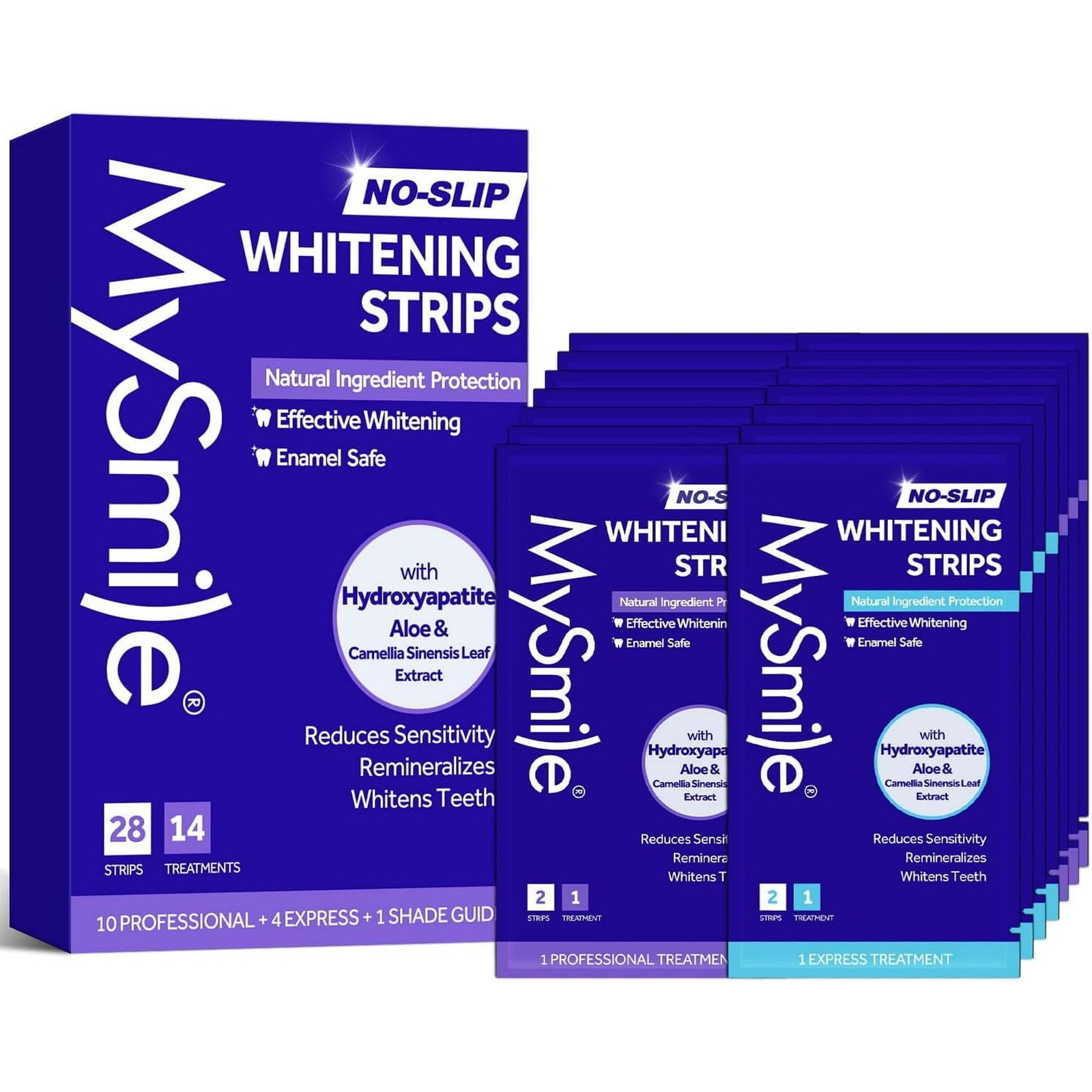 MySmile 28pc Teeth Whitening Strips Tooth White Strips Remove Stains