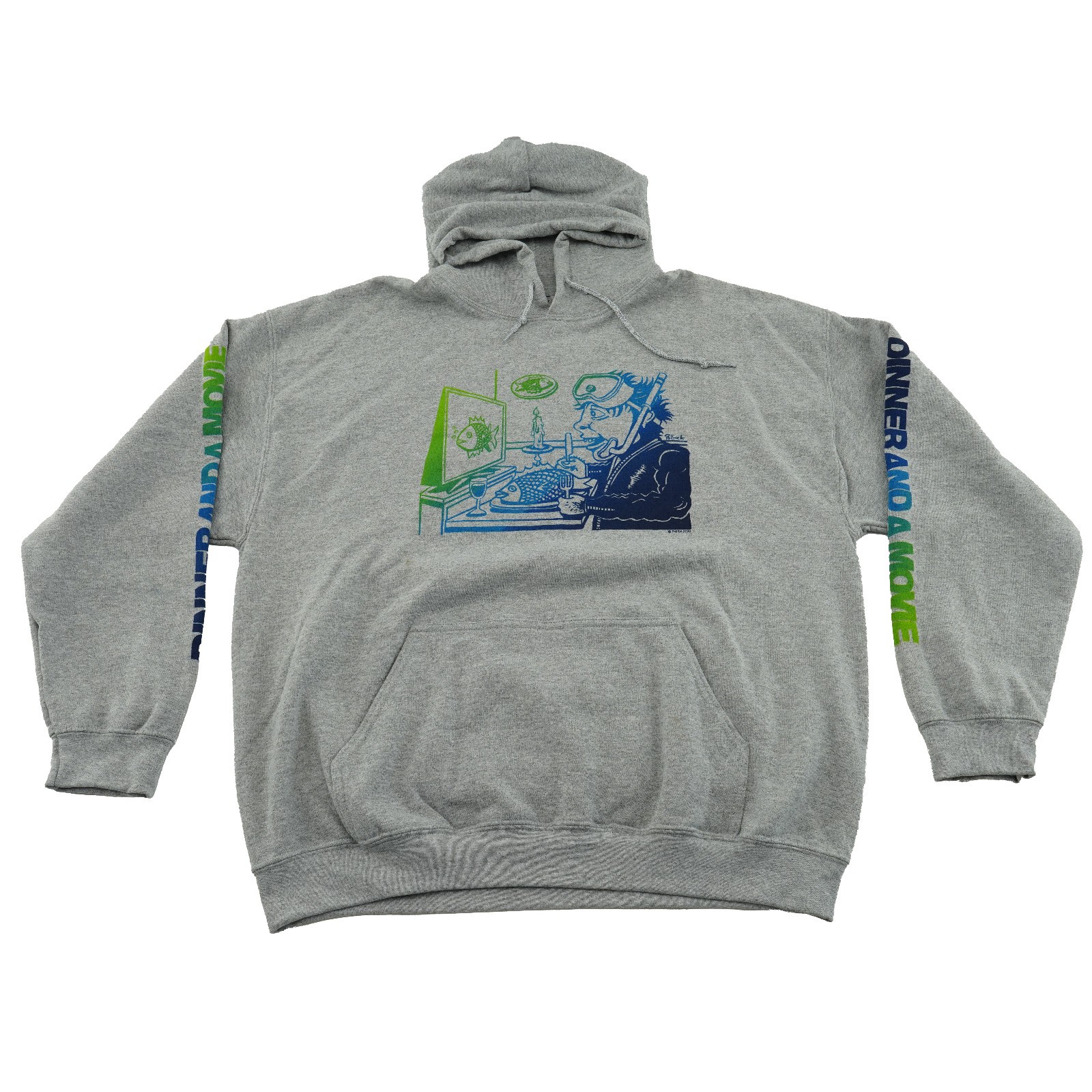 Phish Mens Hoodie Sweatshirt shirt Jacket X-Large Gray xl DINNER AND A MOVIE Phish Mens Hoodie Sweatshirt shirt Jacket X-Large Gray xl DINNER AND A MOVIE