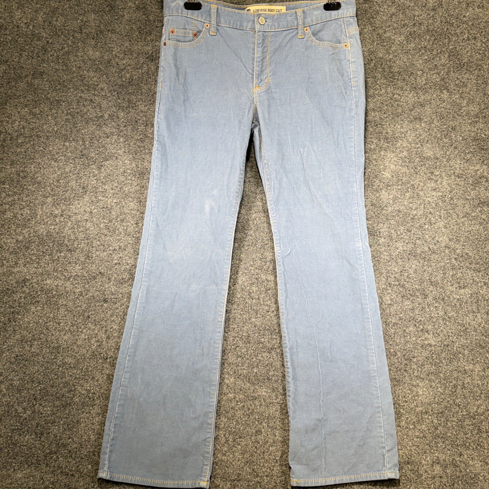 Gap Low Rise Boot Cut Corduroy Pants Womens 8R Blue Stretch Flare Vintage Y2K Gap Low Rise Boot Cut Corduroy Pants Womens 8R Blue Stretch Flare Vintage Y2K