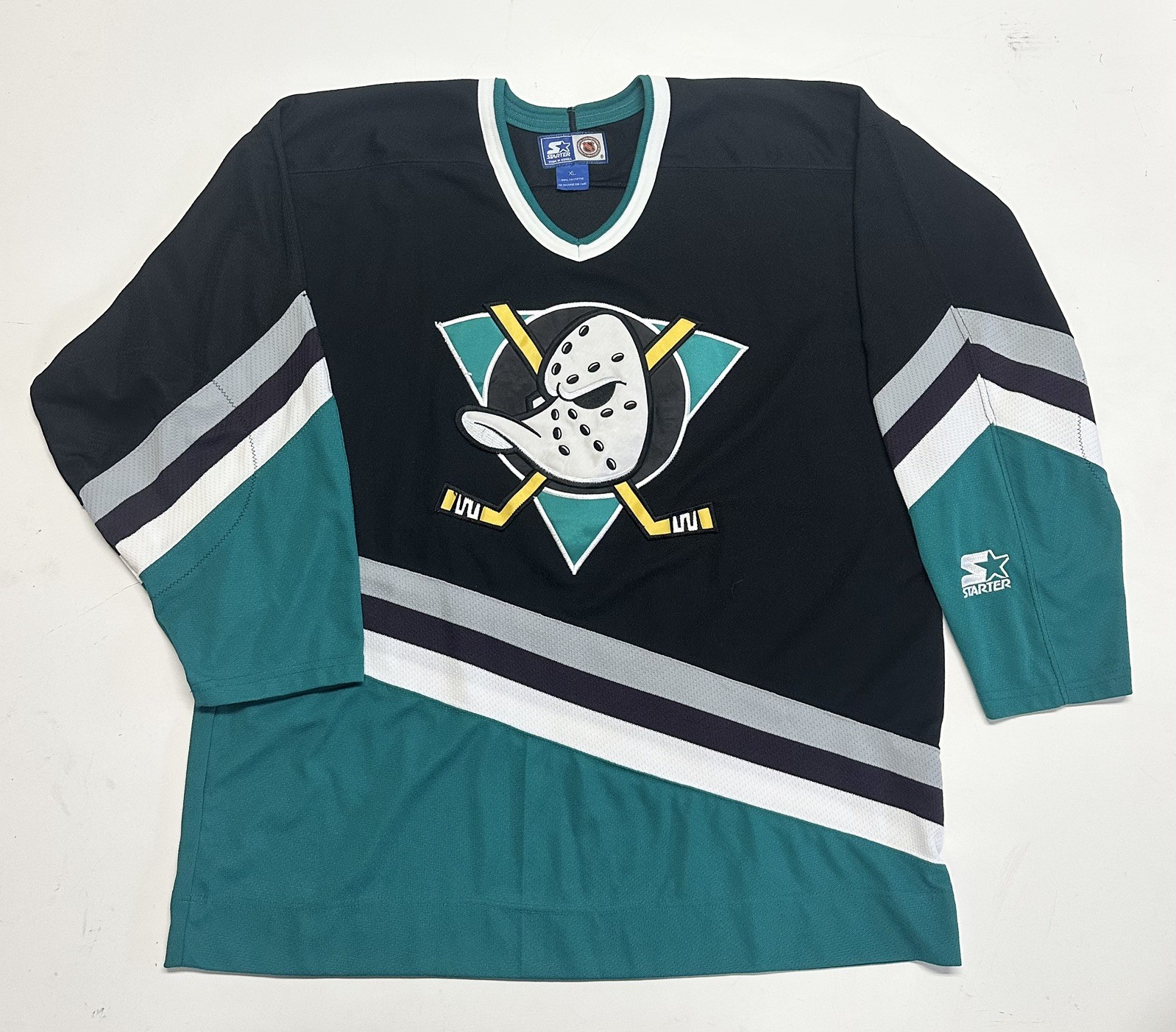 Anaheim Mighty Ducks NHL Starter Vintage 90s Hockey Jersey Size XL