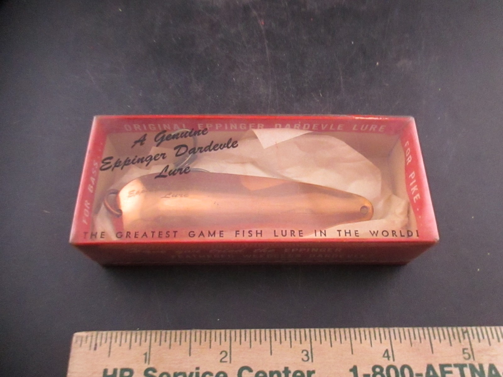 Vintage Original NOS Eppinger Daredevle Lure 24 In Matching Box Good Condition Vintage Original NOS Eppinger Daredevle Lure 24 In Matching Box Good Condition