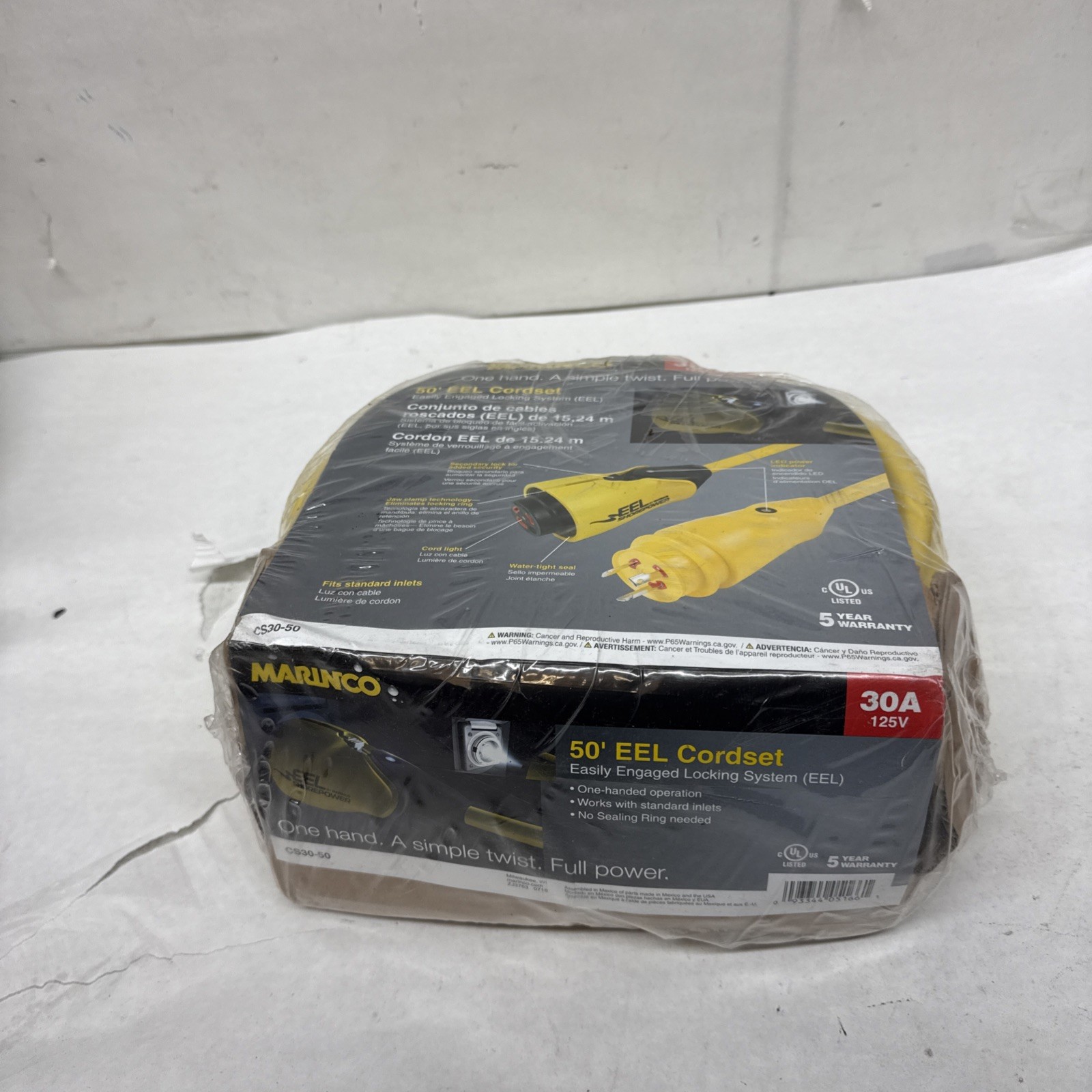 Afi/Marinco/Guest/Nicro/Bep Eel Cord Set 30A 125V 50' CS30-50