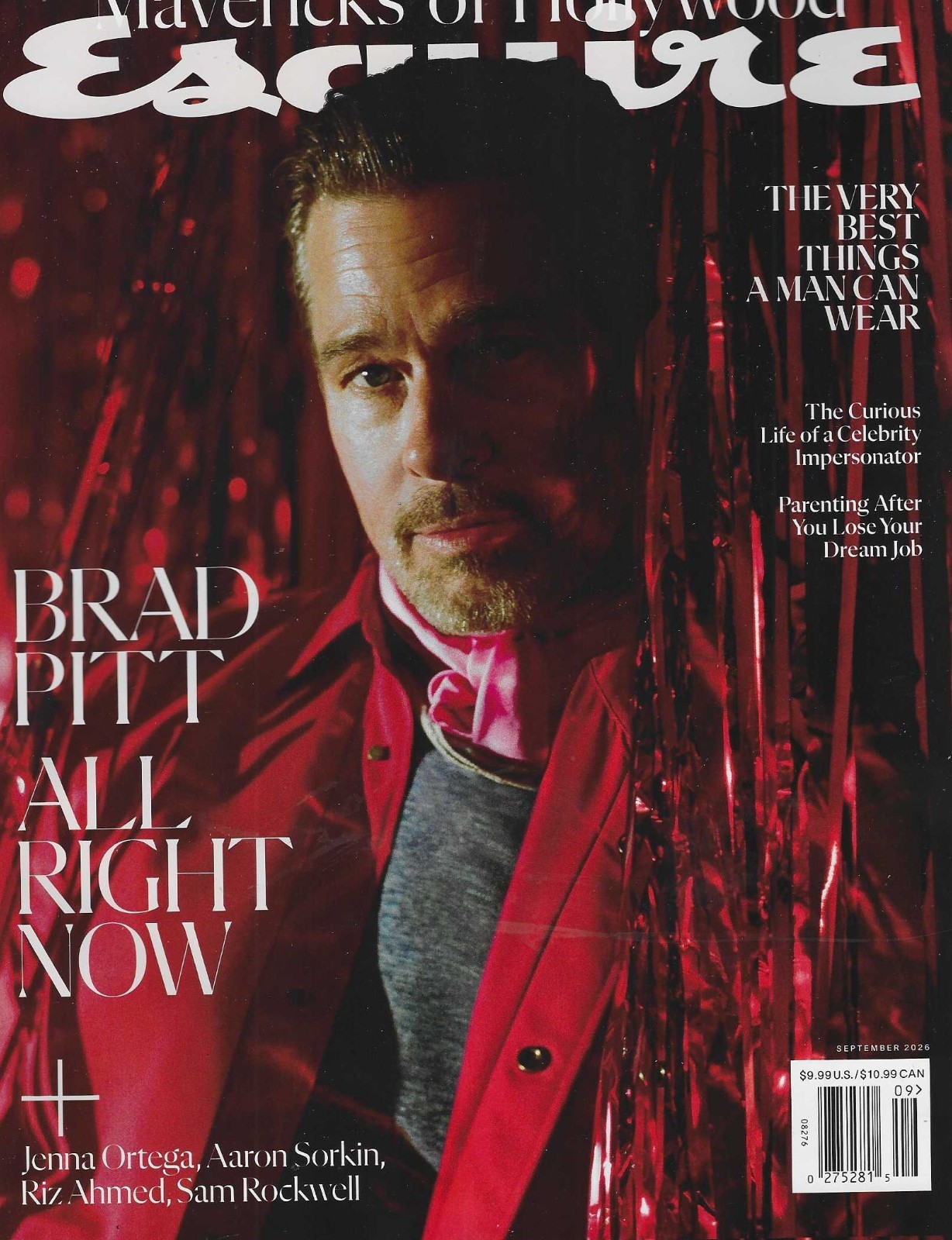 Esquire Magazine September 2026 :  Brad Pitt Mavericks of Hollywood