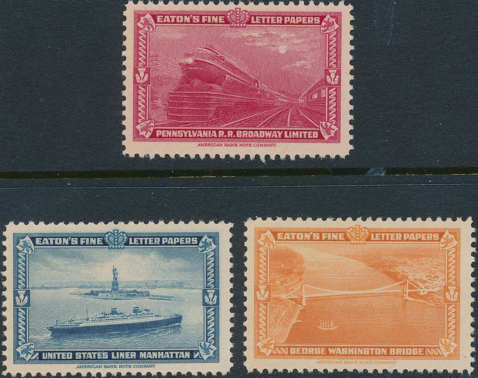 Stamp Label US 1939 NEW YORK WORLD'S FAIR Selection MNH