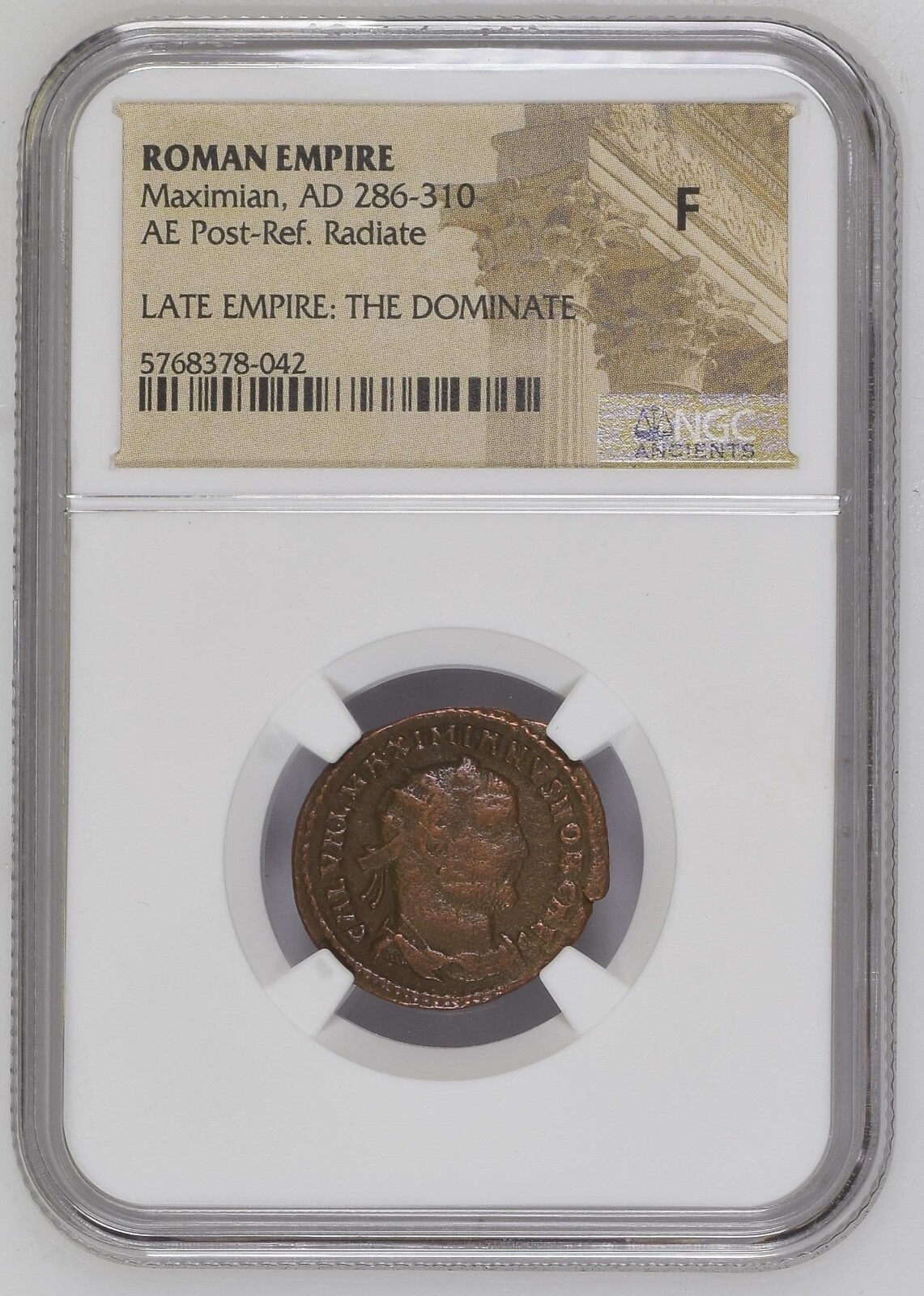 NGC F Antoninianus Maximian (AD286-310) NGC Ancients Certified Bronze FINE NGC F Antoninianus Maximian (AD286-310) NGC Ancients Certified Bronze FINE