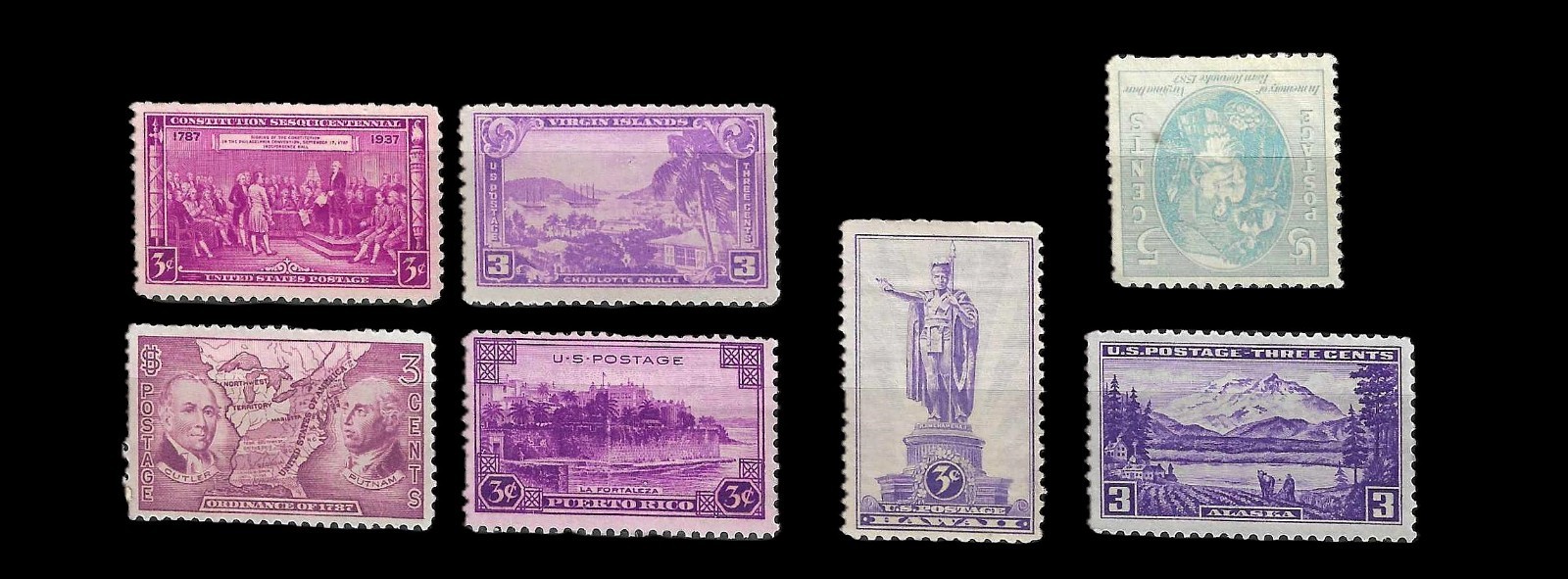 1937 US Commemorative Year Set MNH Scott 795-796, 798-802 1937 US Commemorative Year Set MNH Scott 795-796, 798-802