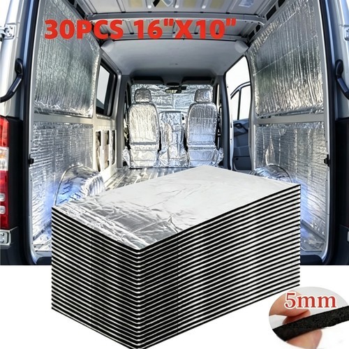 30Pack Firewall Sound Deadener Car Roof Heat Shield Insulation Deadening Mat New