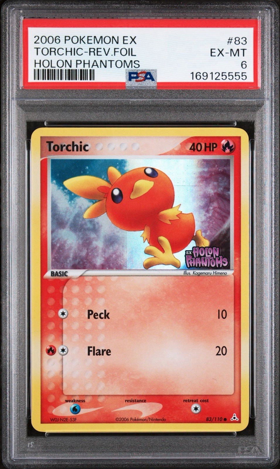 Pokémon 2006 Holon Phantoms Torchic Reverse Foil 83/110 PSA 6 169125555 Pokémon 2006 Holon Phantoms Torchic Reverse Foil 83/110 PSA 6 169125555