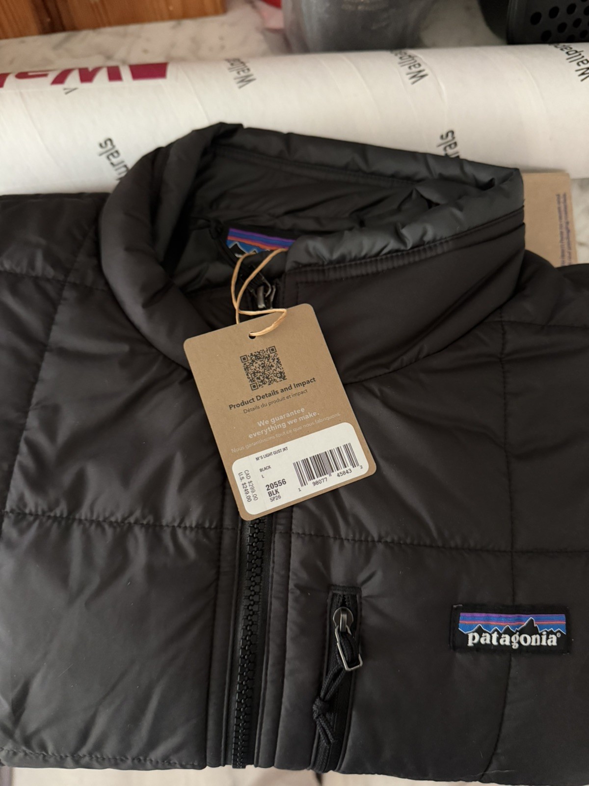 PATAGONIA Men’s Light Gust Jacket - Black - Large (BRAND NEW) PATAGONIA Men’s Light Gust Jacket - Black - Large (BRAND NEW)
