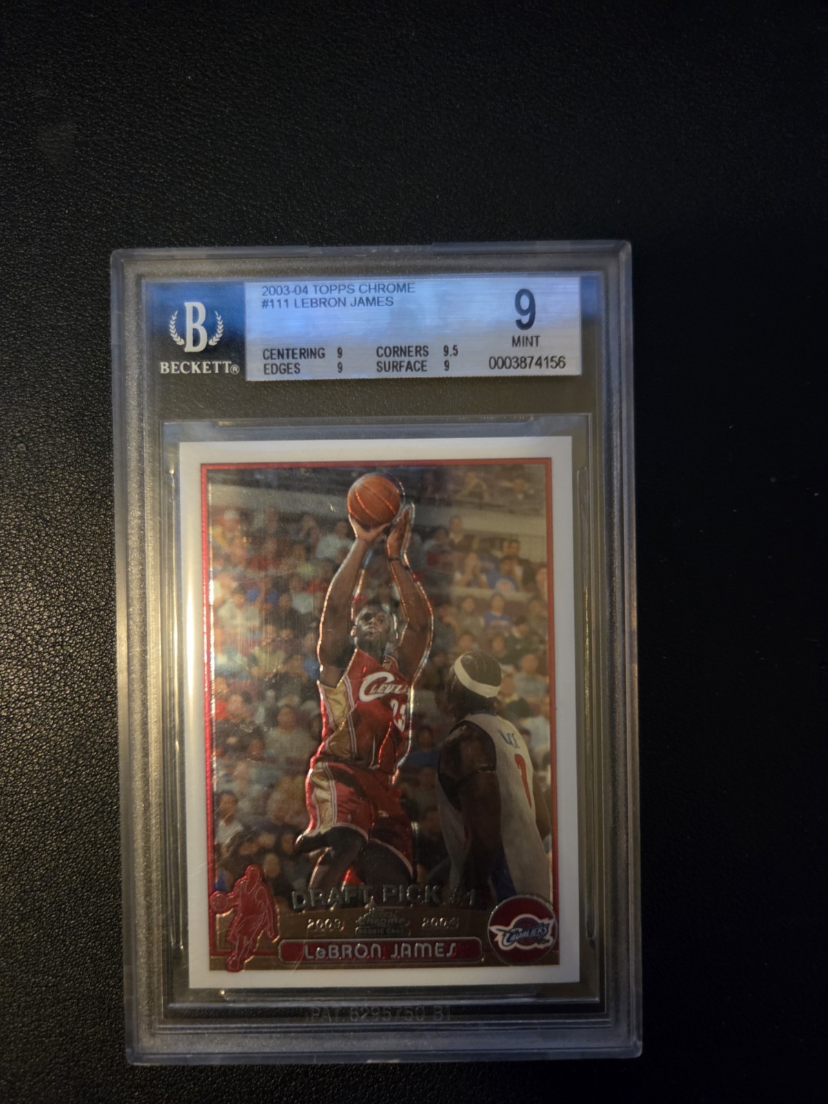 2003 Topps Chrome LeBron James #111 RC BGS 9