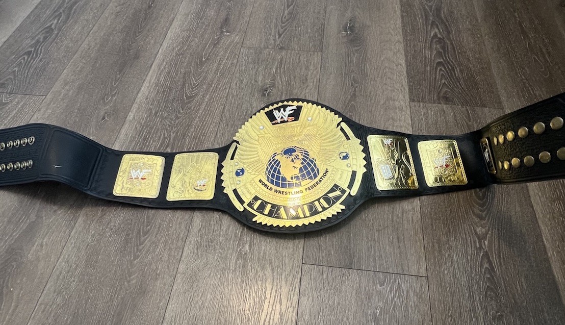 RARE 1999 WWF Attitude Era Championship Title Belt Adult Replica Figure J-Mar 99