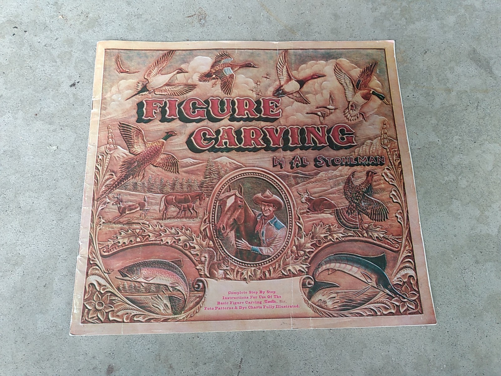 Vintage Al Stohlman Figure Carving (Art of Leather Carving) Illustrated 1965