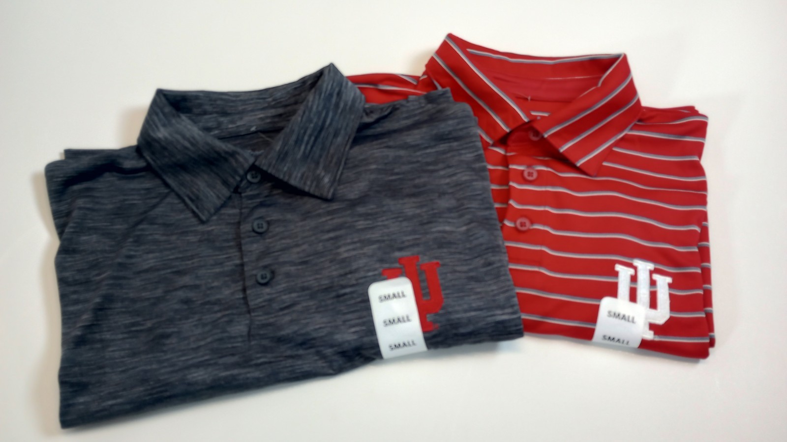 Lot of 2 Champion Polo Golf Summer Indiana University Hoosiers Red & Grey Size S