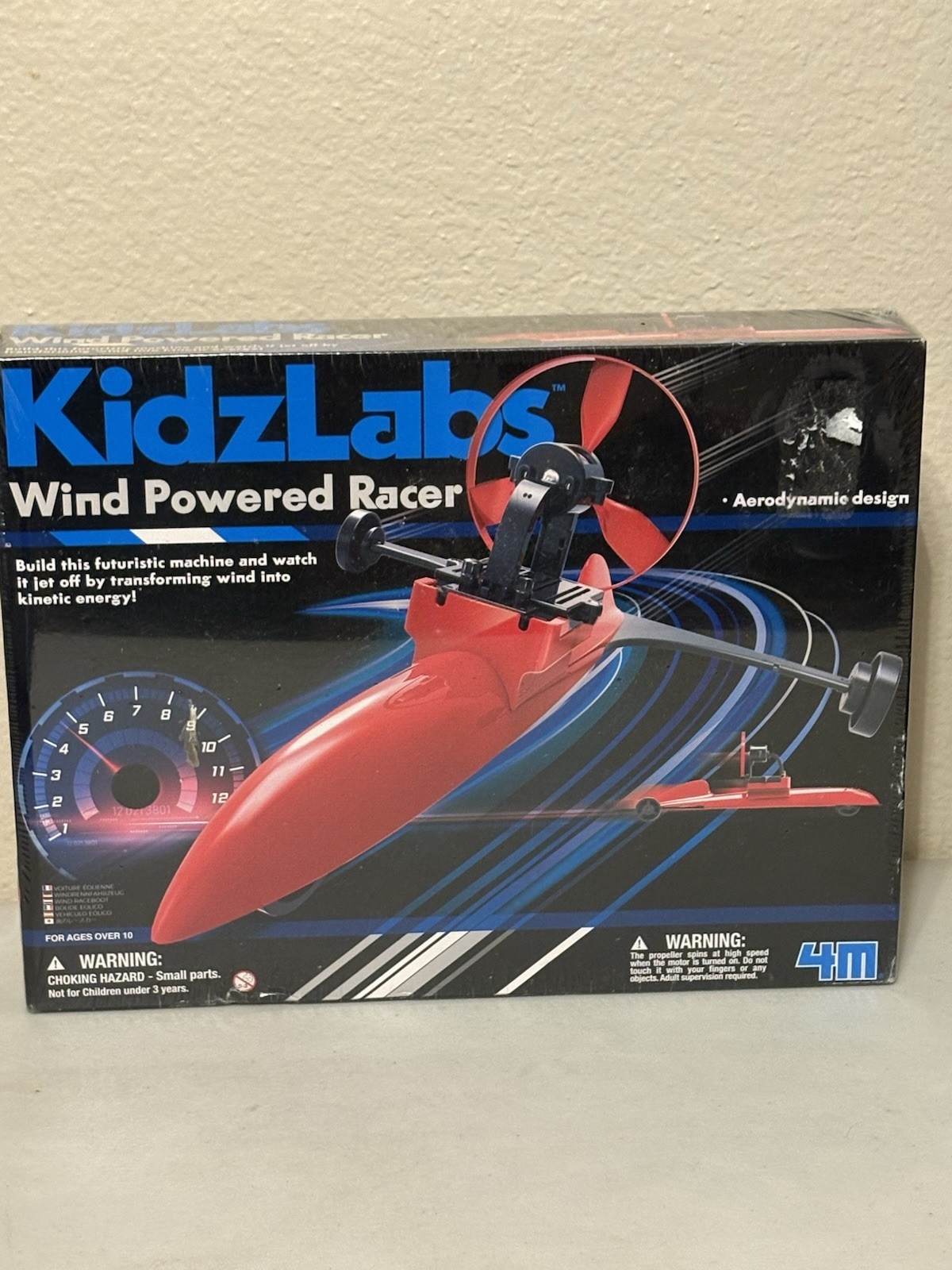 KidzLabs Wind Powered Racer Science Kit STEM Toy Wind to Kinetic Energy New KidzLabs Wind Powered Racer Science Kit STEM Toy Wind to Kinetic Energy New