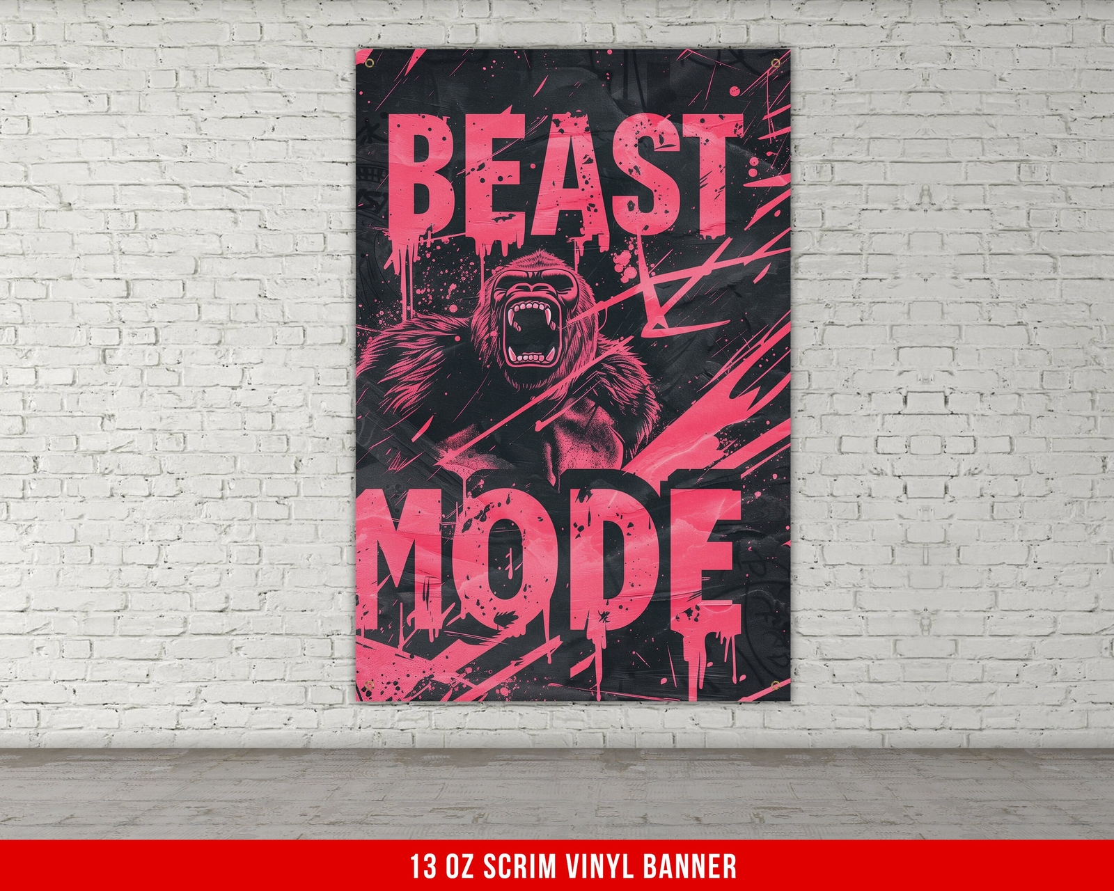Large Motivational Gym Banner - Home Gym Decor Large Motivational Gym Banner - Home Gym Decor