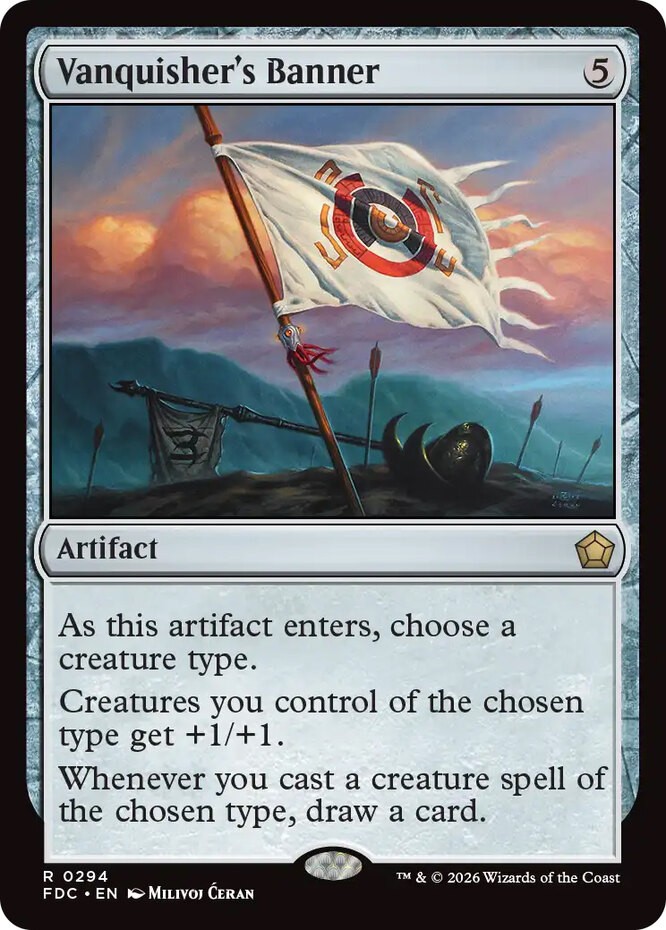 x1 Vanquisher\'s Banner R MTG Commander: Foundations M/NM, English x1 Vanquisher\'s Banner R MTG Commander: Foundations M/NM, English