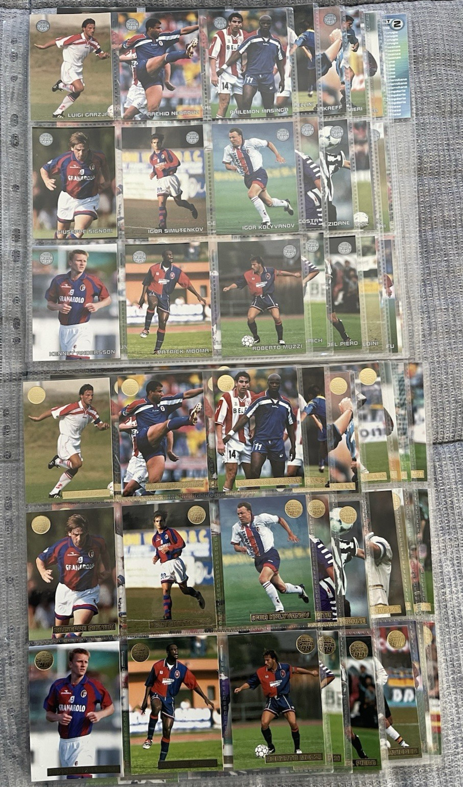 1998 Merlin Serie A Master Proof Set With Inserts All Parallels Base Gold Ruby
