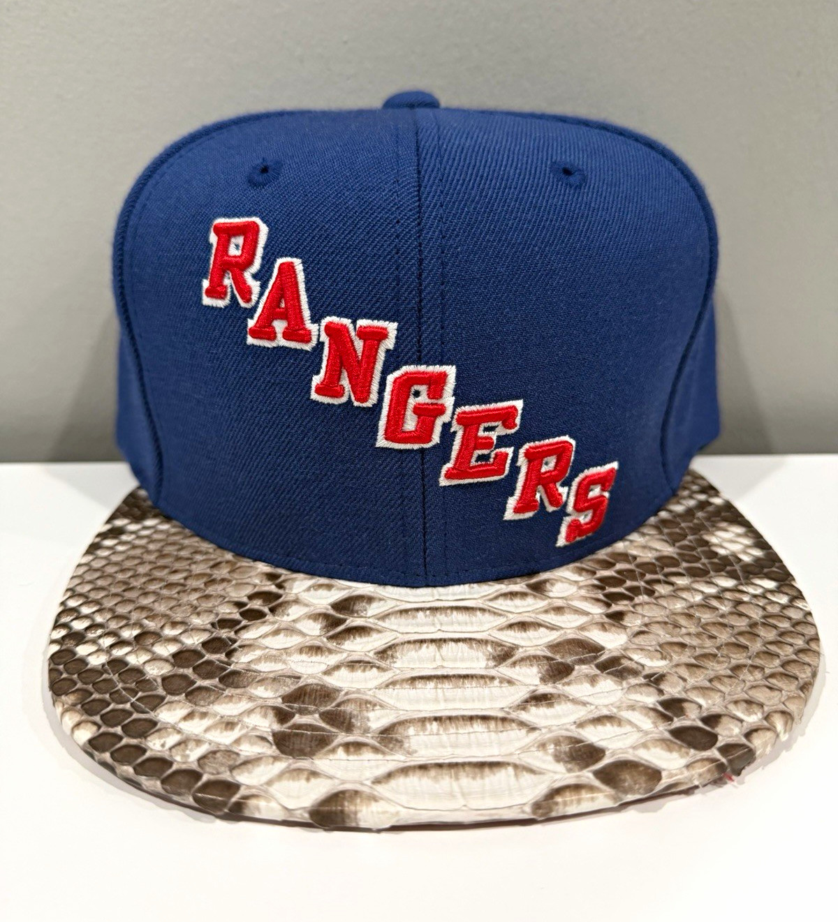Just Don New York Rangers Natural Python Brim Just Don New York Rangers Natural Python Brim