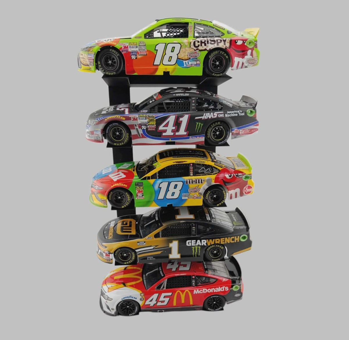 1:24 NASCAR 5 Stack Diecast Shelf/Table/Wall Mount Display Stand