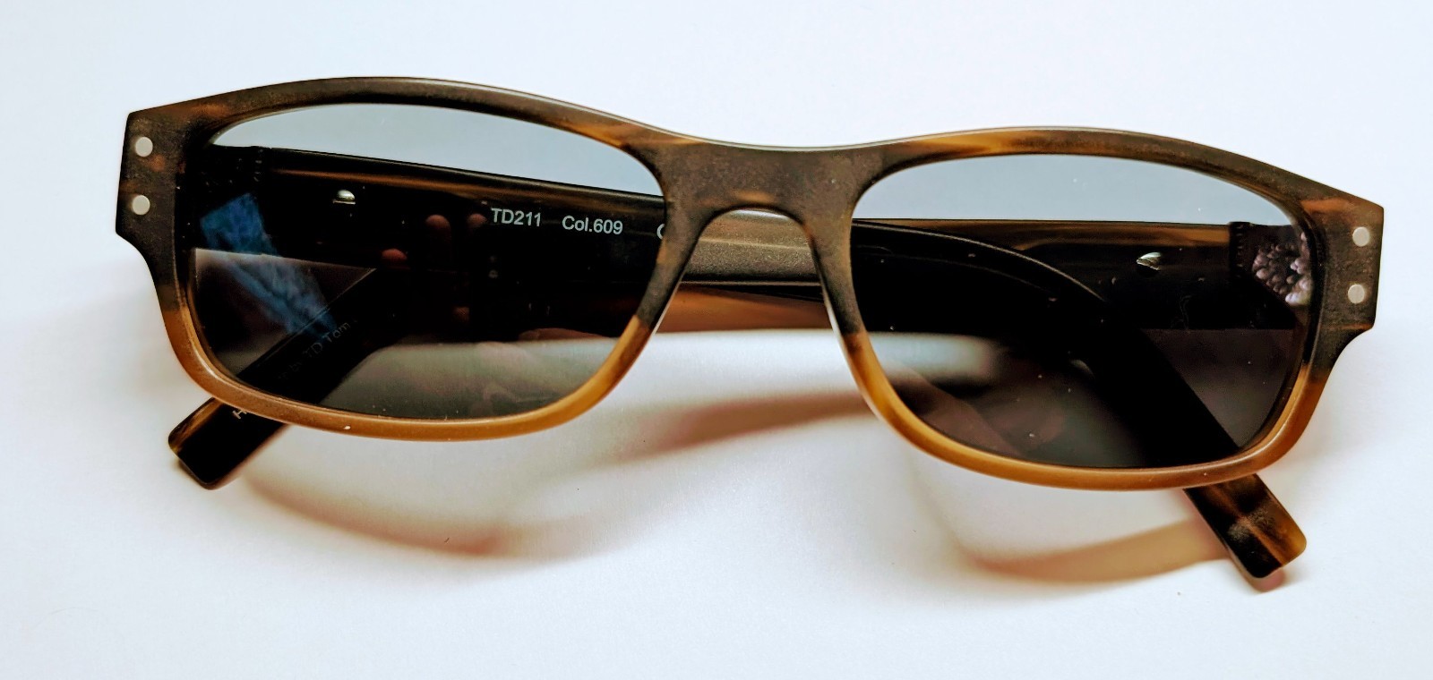 Tom Davies TD211 Col.609 Luxury Sunglass Frame Two-Tone Matte Brown