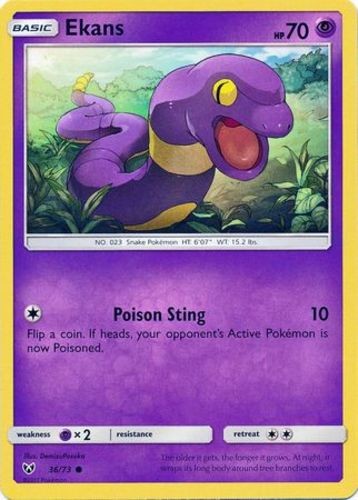 Ekans - 36/73 - Common (Near Mint) Shining Legends - Psychic Pokémon