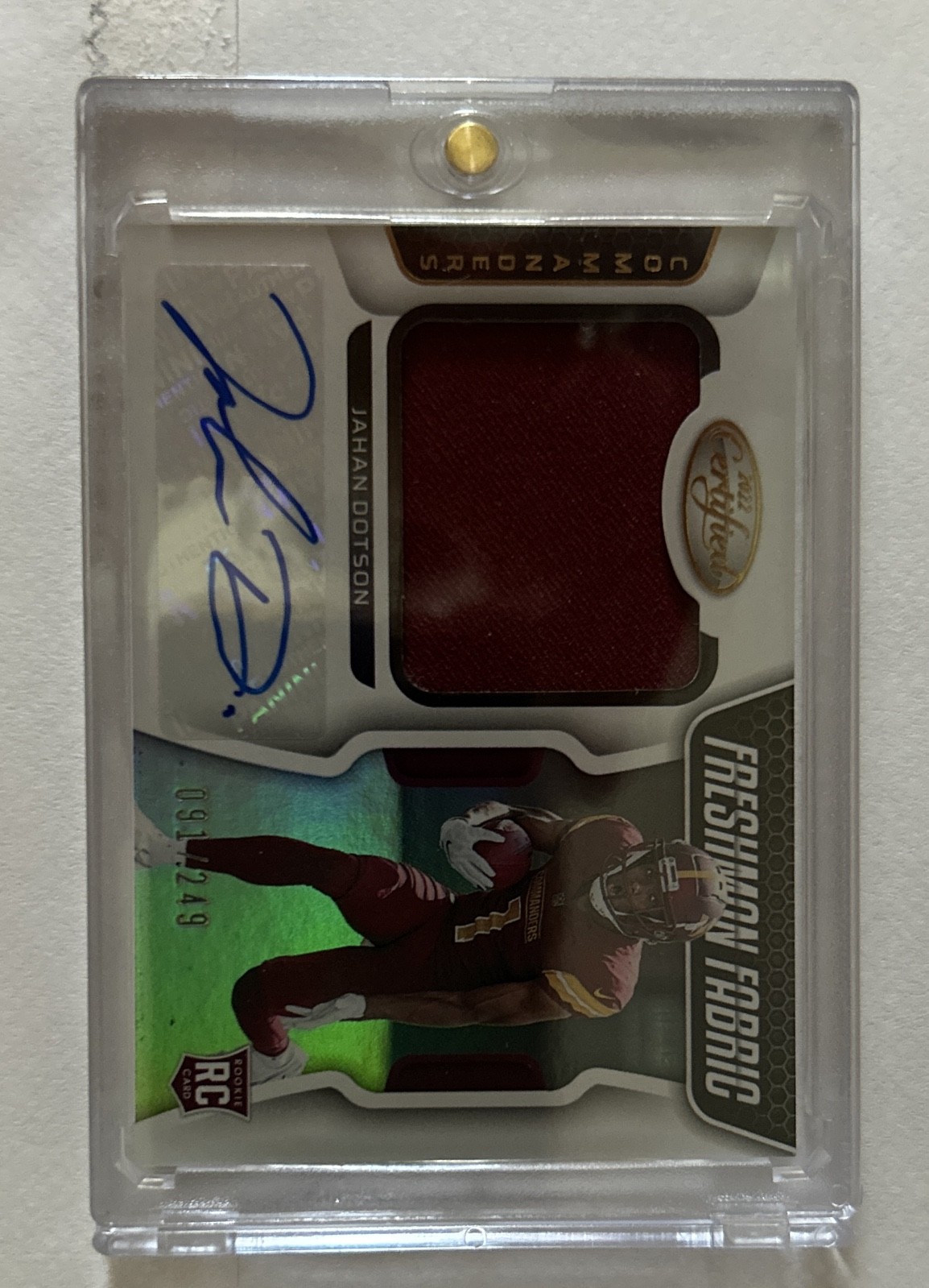 2022 Panini Certified - Freshman Fabric Mirror Signatures Jahan Dotson #214 /249