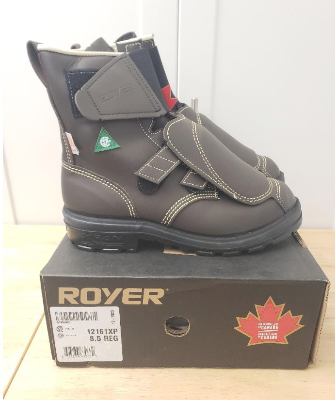ROYER Men's Safety Boots  SIZE 8.5 Aluminum Toe Non-Magnetic External Metatarsal