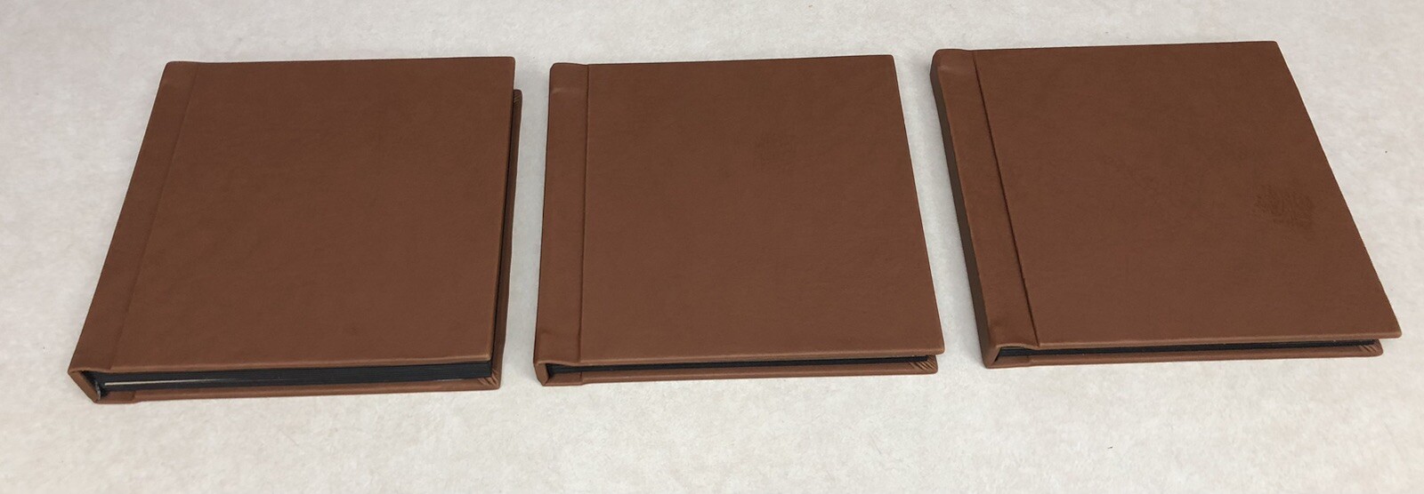 3 Tuscany Albums Professional Leather Bound Photo Albums Self Stick New