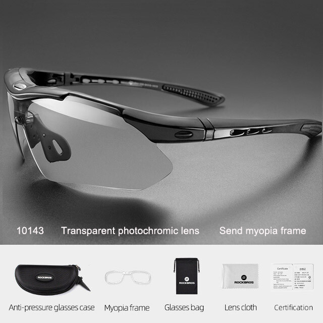ROCKBROS Photochromic Cycling Sunglasses Outdoor Bike Safety Glasses UnisexUV400 ROCKBROS Photochromic Cycling Sunglasses Outdoor Bike Safety Glasses UnisexUV400