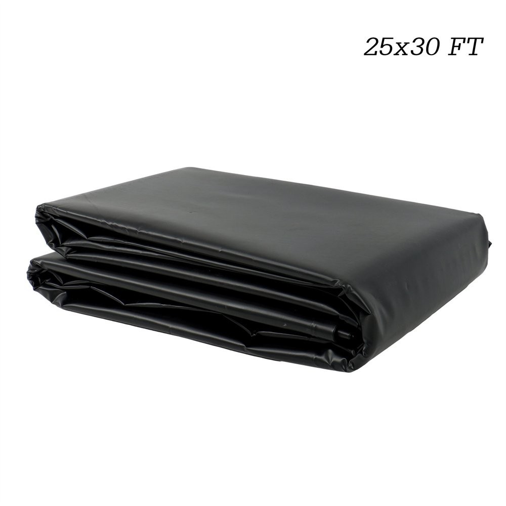 25 x 30 FT Waterproof Black HDPE Reinforced Flexible Pond Liner For Waterfall