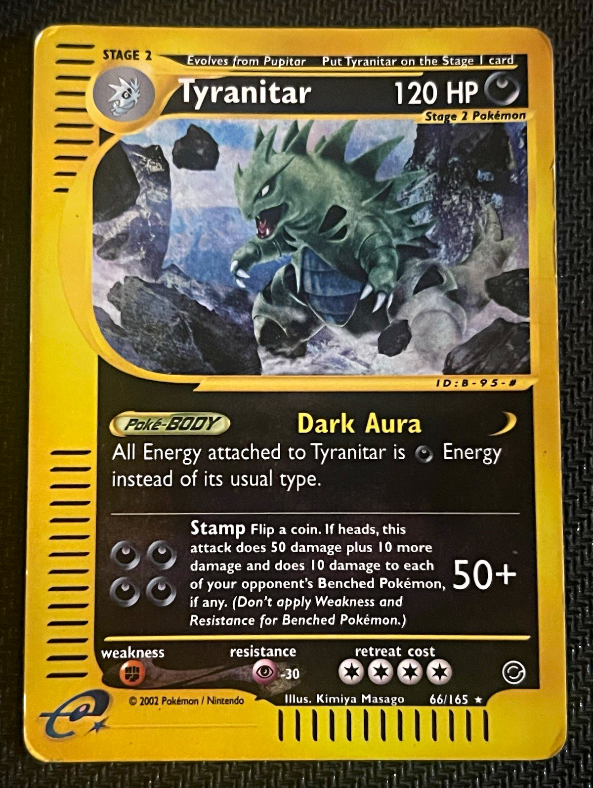 Pokemon Card: Tyranitar 66/165 Expedition Base Set 2002 Reverse Holo