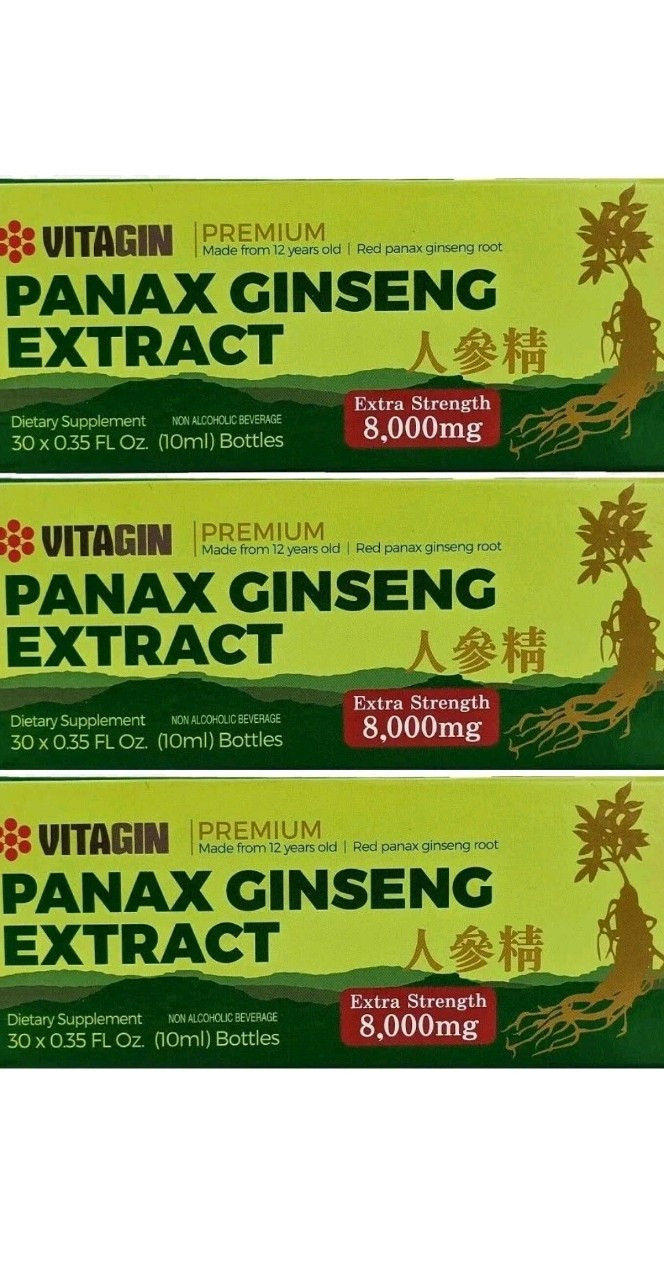 Red PANAX Ginseng Extract 12 years old Roots 8000 Mg Premium 3 Box (90 Bottles) Red PANAX Ginseng Extract 12 years old Roots 8000 Mg Premium 3 Box (90 Bottles)