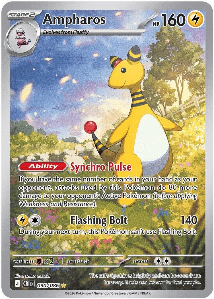 Ampharos Holofoil [CRI - 090/086] NM Illustration Rare