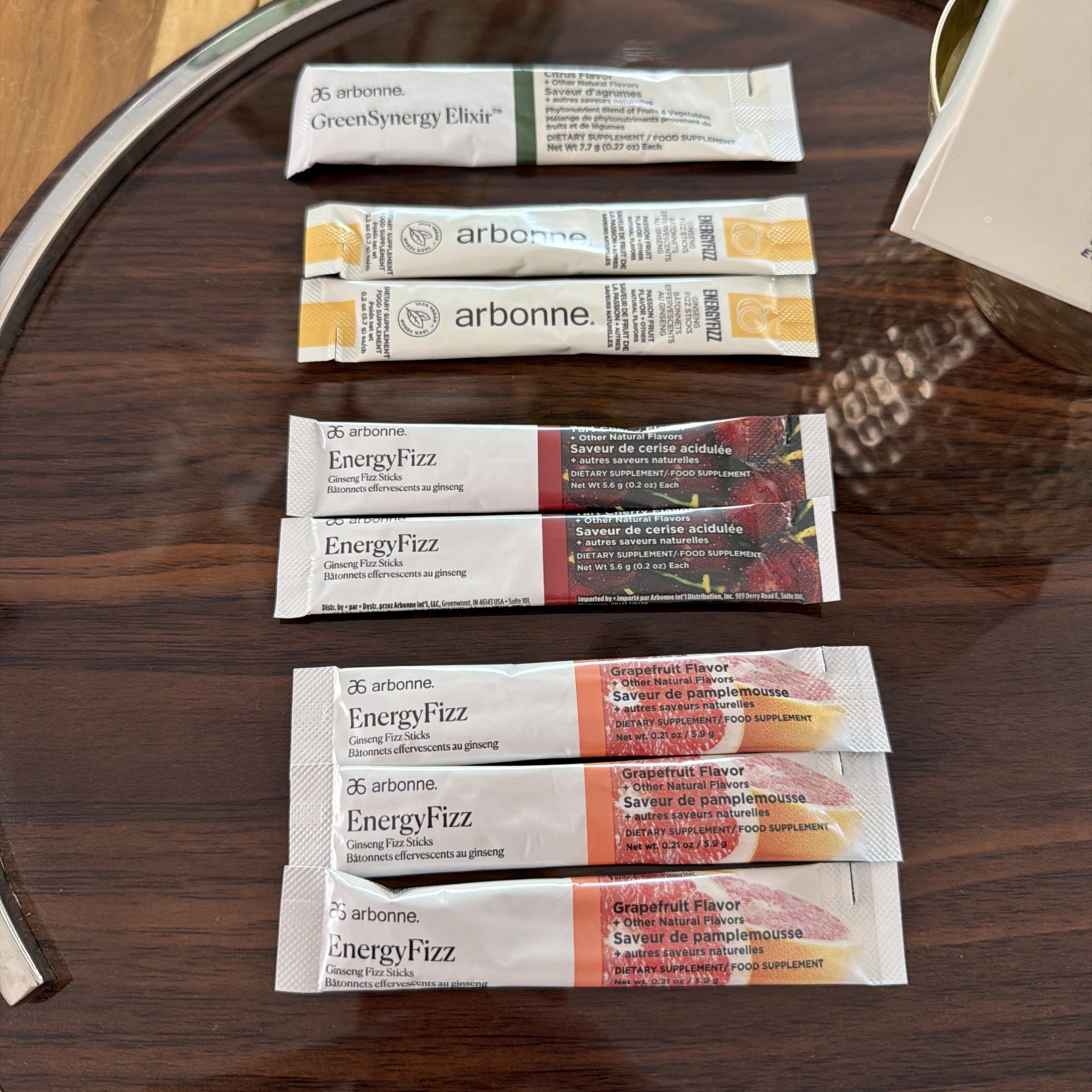 Arbonne Caffeine EnergyFizz Sampler 8 Sachets 