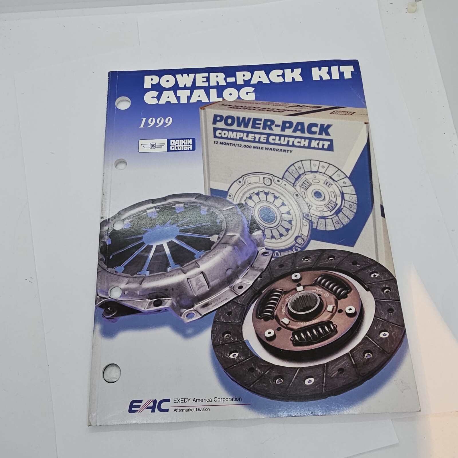 1999 Daikin Exedy Complete Clutch Power Pack Kit Parts Catalog 1999 Daikin Exedy Complete Clutch Power Pack Kit Parts Catalog