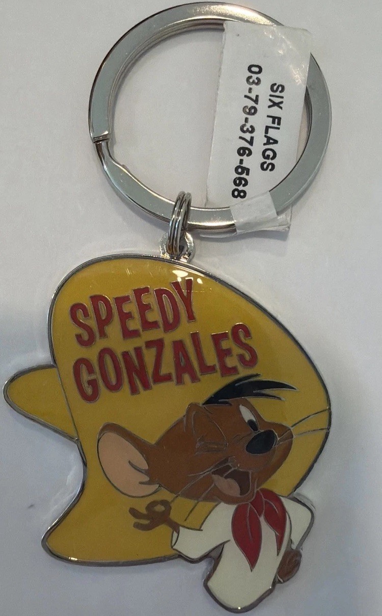 Speedy Gonzales Keychain Looney Tunes Warner Bros Six Flags Magic Collectible Speedy Gonzales Keychain Looney Tunes Warner Bros Six Flags Magic Collectible