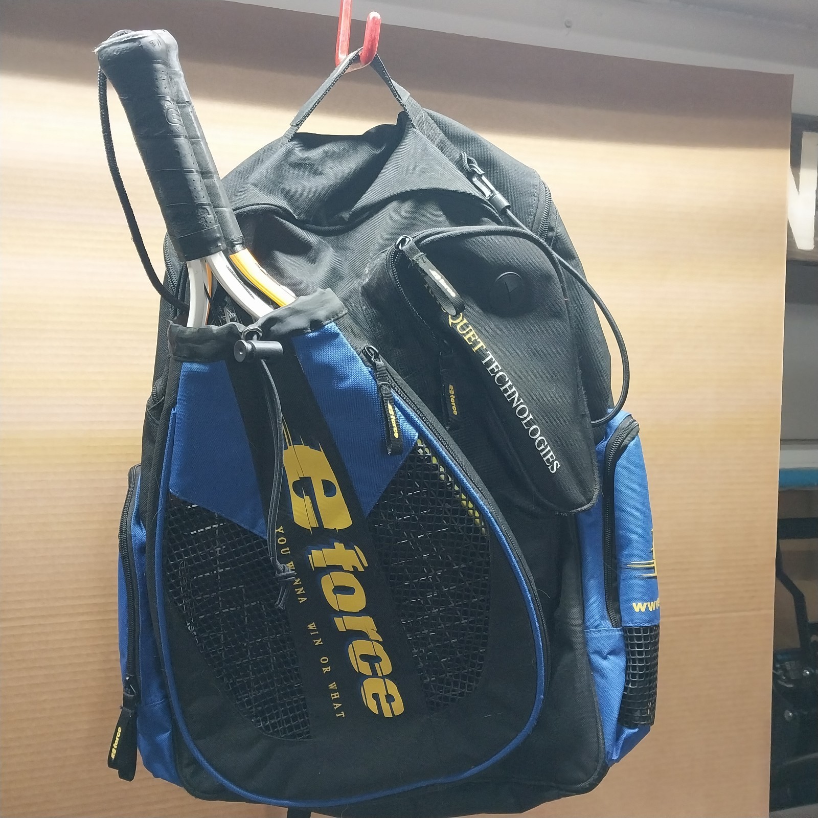 Lot of 3 Racquetball Racquets E-Force Ektelon + 2 Safety Glasses & E-Force Bag