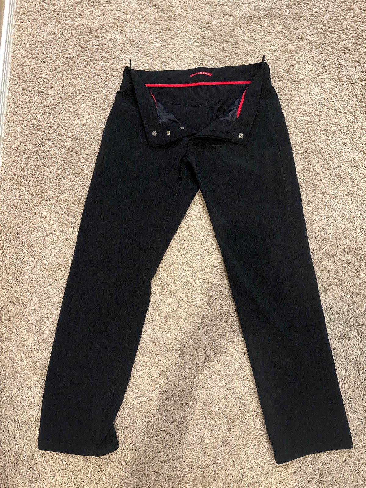 Prada Linea Rossa Black Nylon Trousers – Men\'s Size 32/30 Prada Linea Rossa Black Nylon Trousers – Men\'s Size 32/30