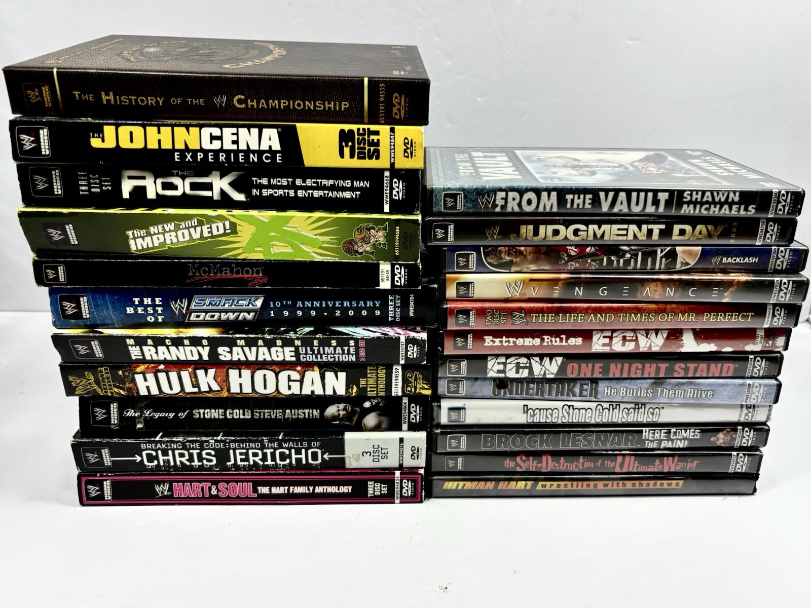 Lot WWE WWF 23 DVD Sets PPV wrestling Rock Stone Cold Macho Hogan Undertaker