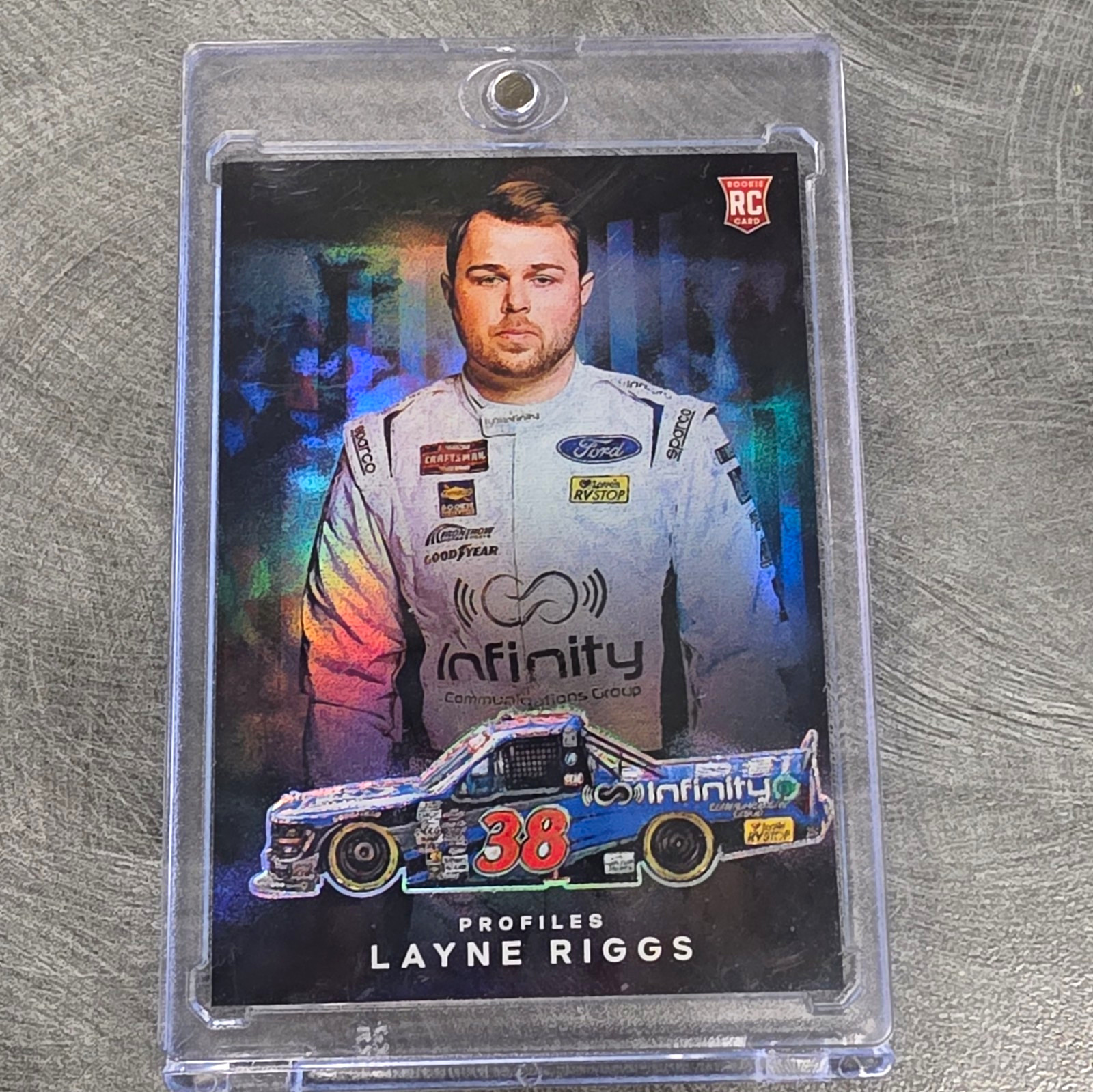 Panini 2024 Prizm Racing NASCAR Layne Riggs RC Profiles CASE HIT SSP Panini 2024 Prizm Racing NASCAR Layne Riggs RC Profiles CASE HIT SSP