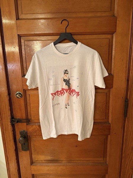 Rosalía Motomami Tour White Graphic Print Cotton Crew Neck T-Shirt Size L Rosalía Motomami Tour White Graphic Print Cotton Crew Neck T-Shirt Size L