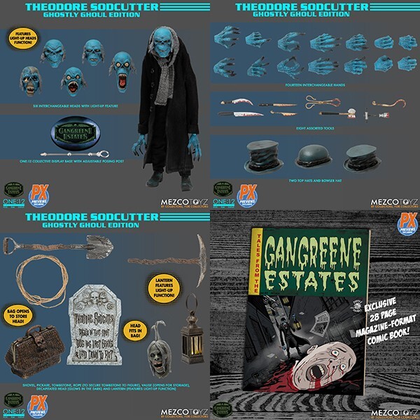 Mezco Toyz\'s One:12 Collective Theodore Sodcutter Ghostly Ghoul Edition FIGURE