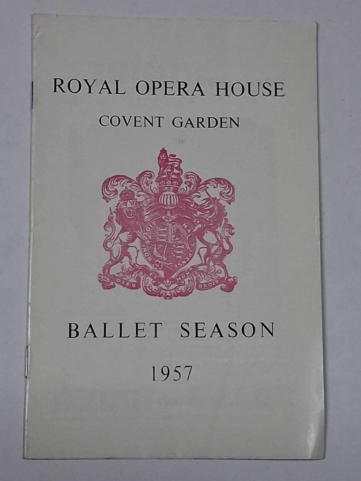 Royal Opera House Ballet Season 1957 Programme Margot Fonteyn Vintage Royal Opera House Ballet Season 1957 Programme Margot Fonteyn Vintage