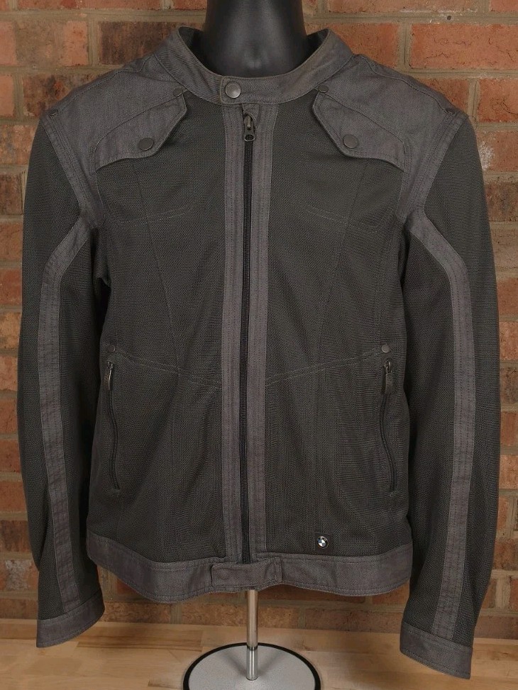 BMW Motorrad Venting Textile Jacket Gray Size Large EU 54 Mens Full Armored Mesh